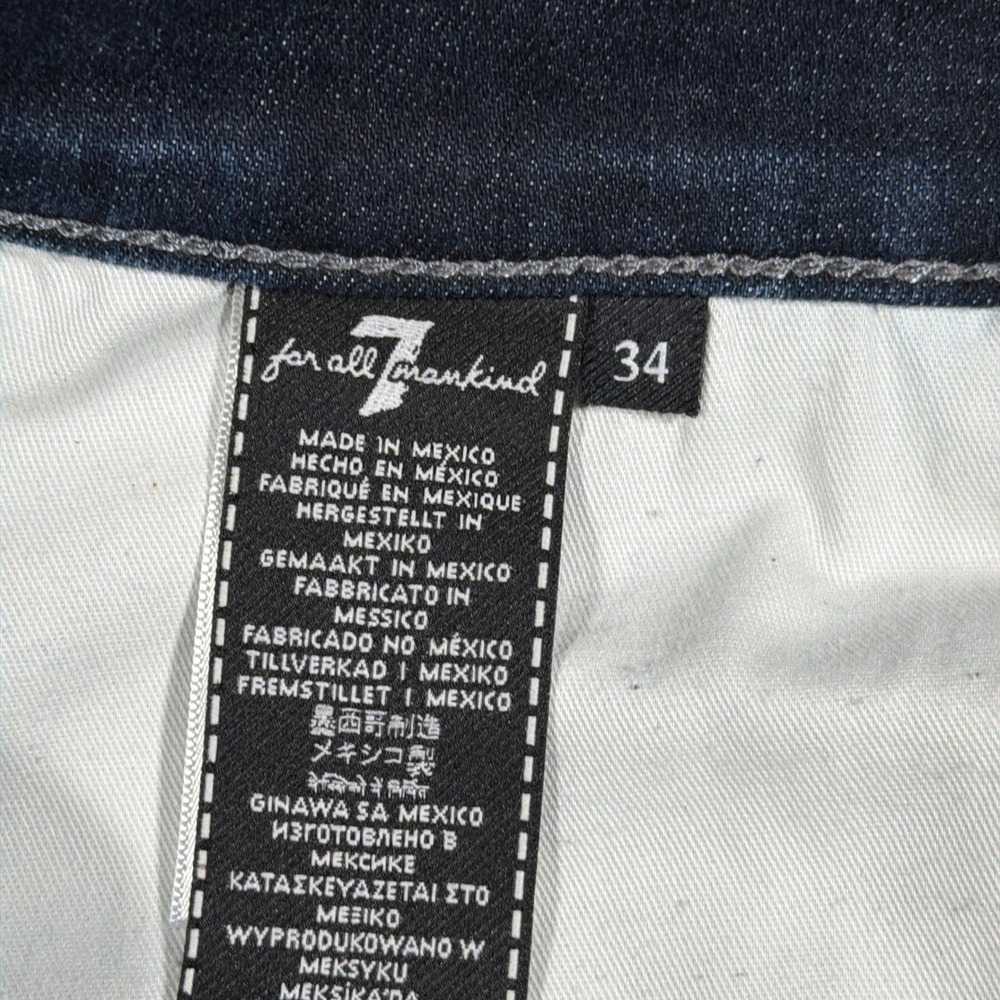For All Mankind Standard Jeans Mens 34x31 Dark Wash Straight Leg Denim Stretch - Picture 4 of 9